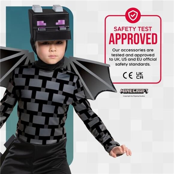 Minecraft Ender Dragon Costume for Kids, Video Game Inspired Character Outfit - Picture 6 of 6